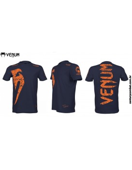 Camiseta Venum Giant Azul Laranja